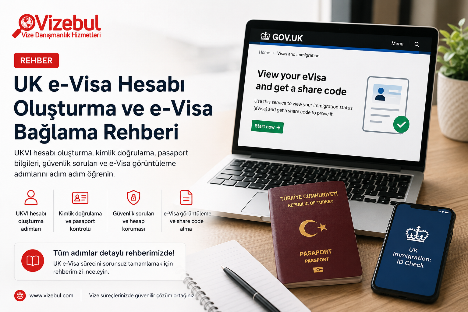 İngiltere e-Visa Hesabı Oluşturma ve e-Visa Bağlama Rehberi